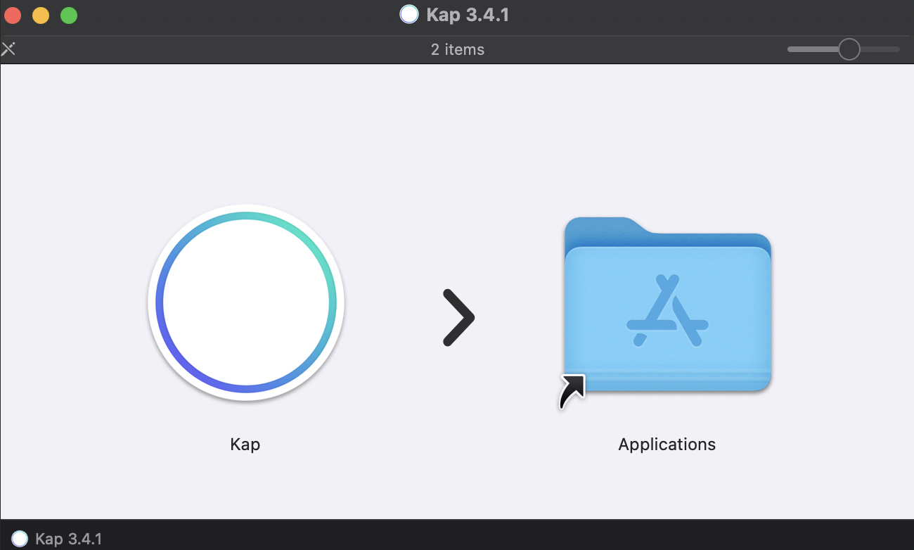 Move Kap to Applications folder